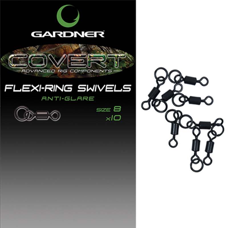 Gardner Covert Flexi-Ring Swivels Size 8 Anti-Glare