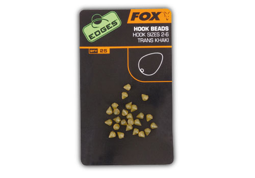 Fox Edges Hook Bead x25 Trans Khaki