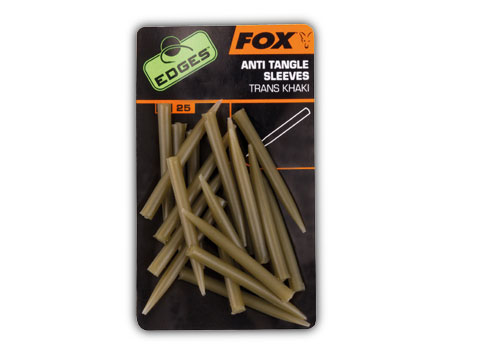 Fox Edges Anti tangle sleeves x 25 trans khaki